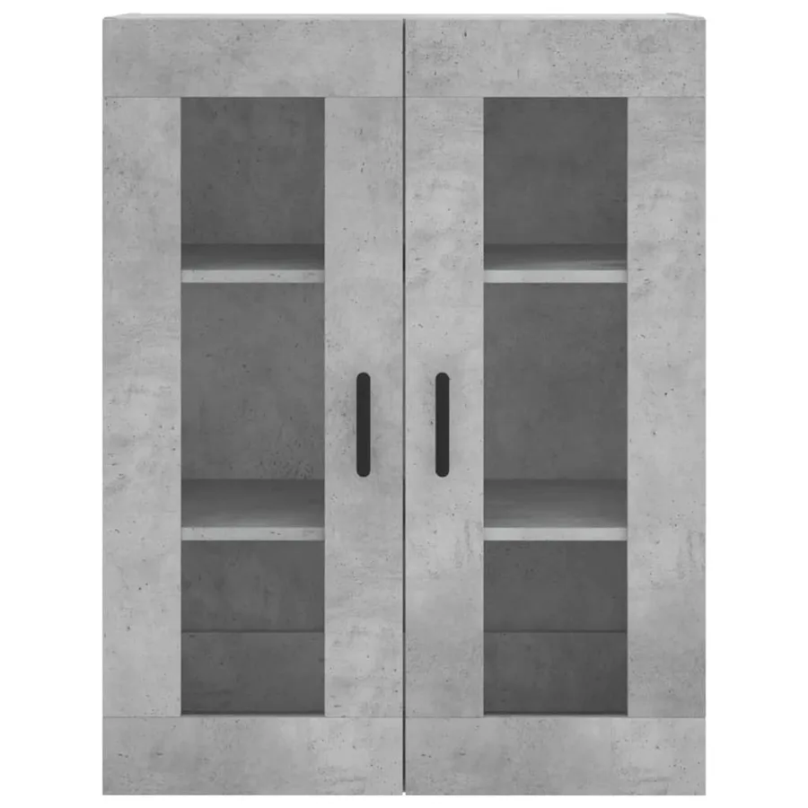 Buffet haut Gris béton 69,5x34x180 cm Bois d'ingénierie - 6