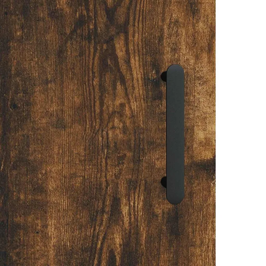 Buffet haut Chêne fumé 69,5x34x180 cm Bois d'ingénierie - 9