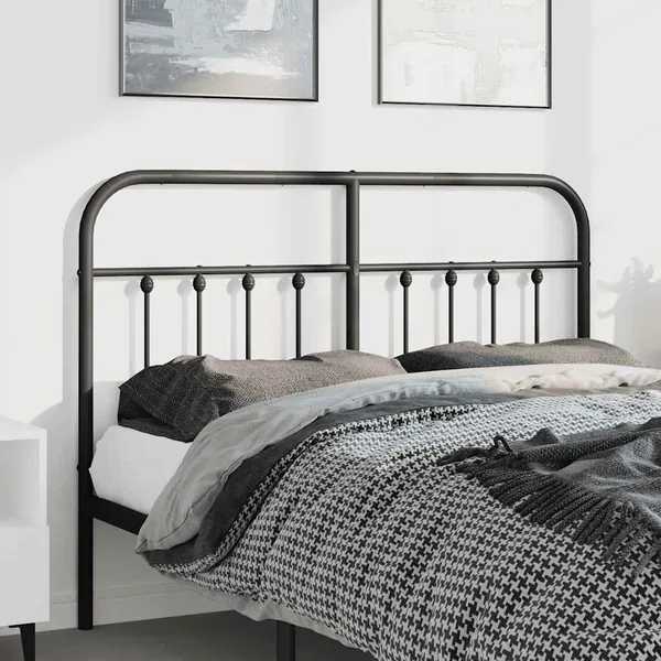 Tête de lit de remplacement métal noir 135 cm