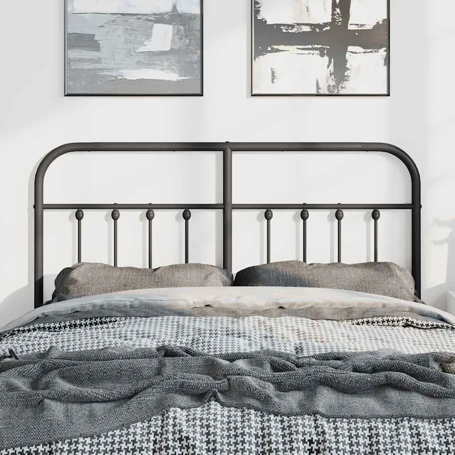 Tête de lit de remplacement métal noir 135 cm - 3