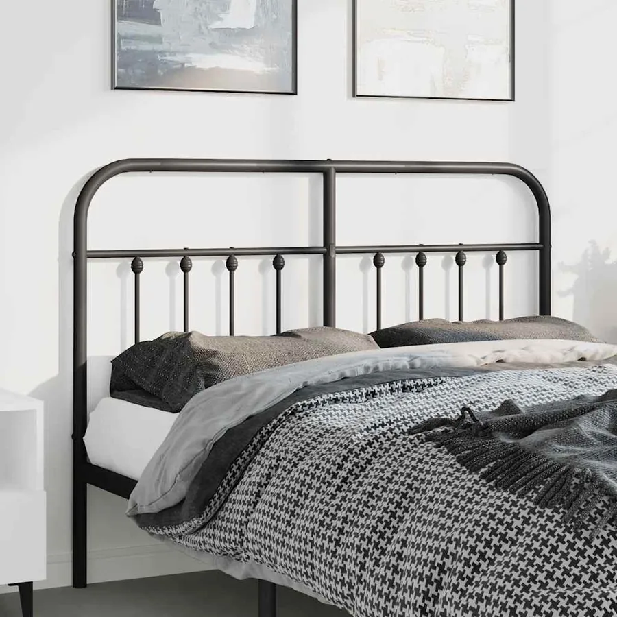 Tête de lit de remplacement métal noir 150 cm