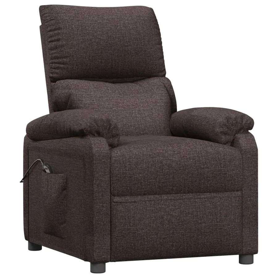 Fauteuil inclinable électrique Marron foncé Tissu - 3