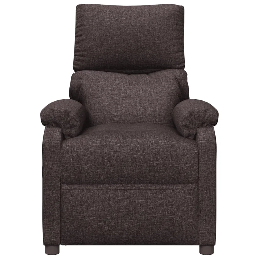 Fauteuil inclinable électrique Marron foncé Tissu - 4