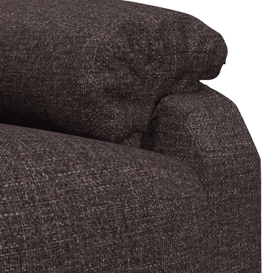 Fauteuil inclinable électrique Marron foncé Tissu - 8