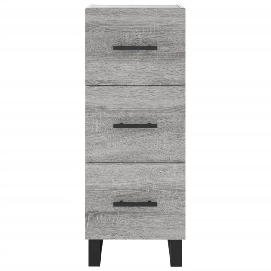 Buffet haut Sonoma gris 34,5x34x180 cm Bois d'ingénierie - 6