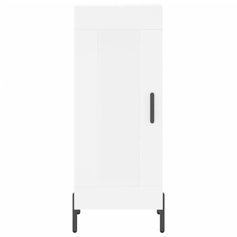 Buffet haut Blanc 34,5x34x180 cm Bois d'ingénierie - 8