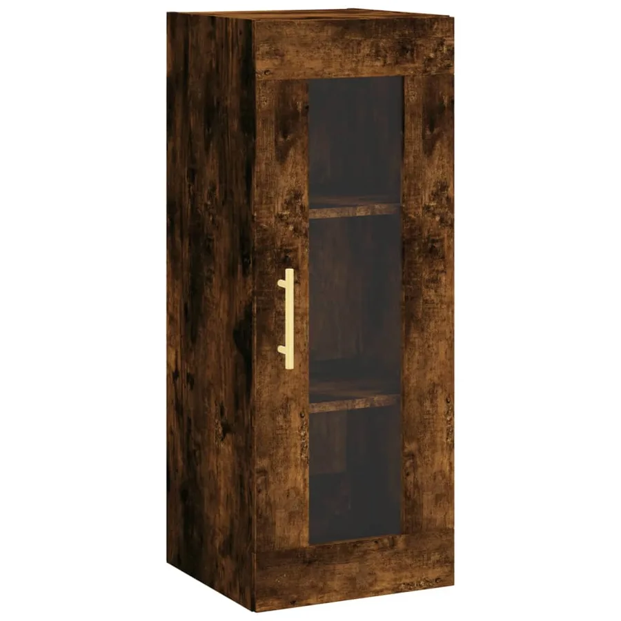Armoire murale chêne fumé 34,5x34x90 cm - 2