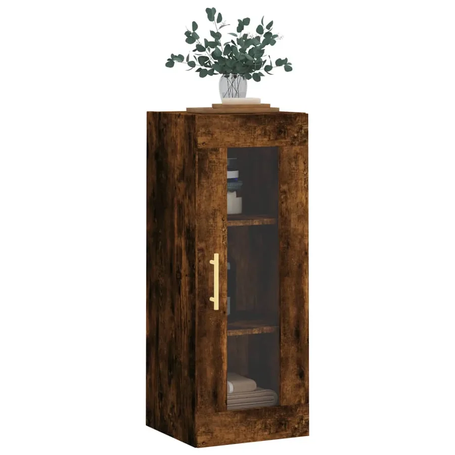 Armoire murale chêne fumé 34,5x34x90 cm - 4
