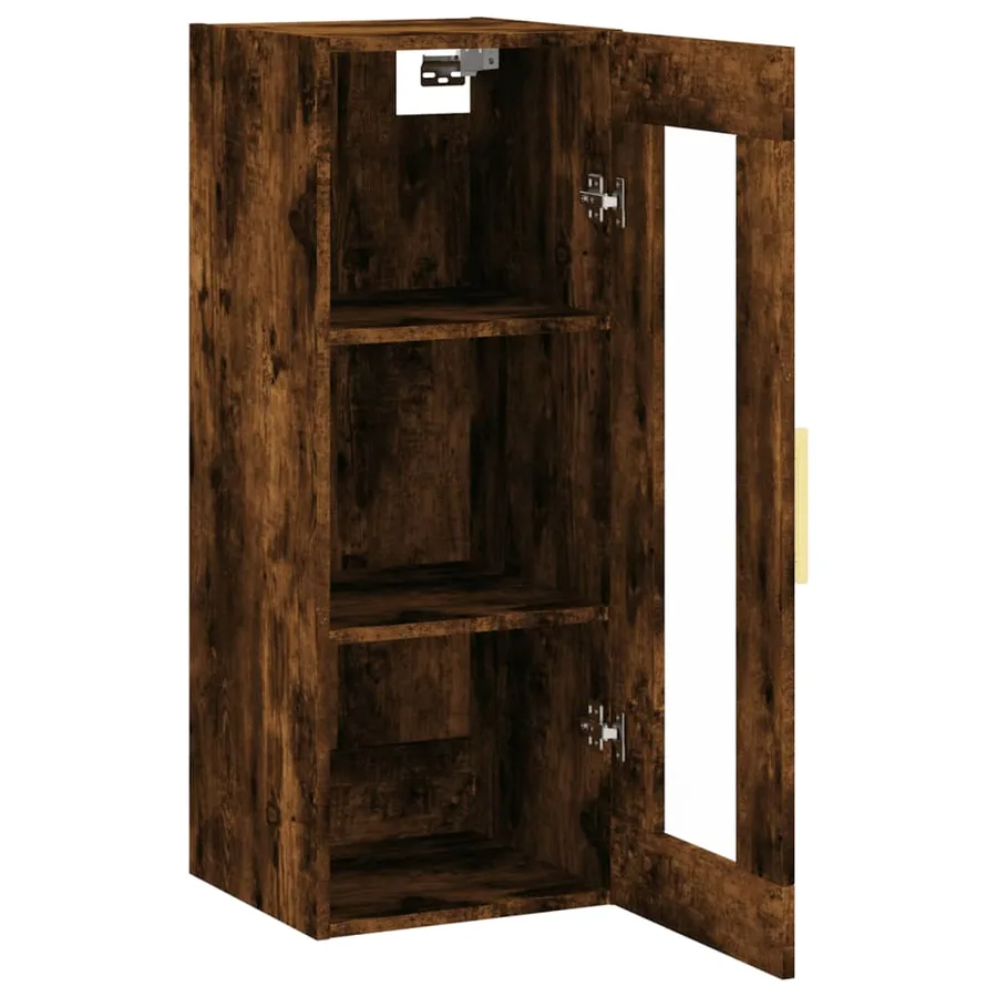 Armoire murale chêne fumé 34,5x34x90 cm - 7