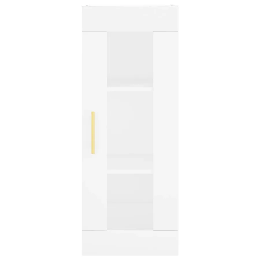 Buffet haut Blanc 34,5x34x180 cm Bois d'ingénierie - 8