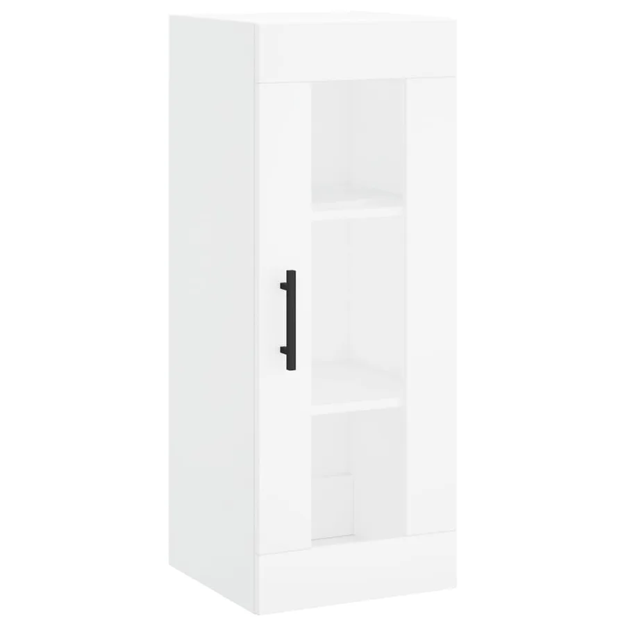 Buffet haut Blanc 34,5x34x180 cm Bois d'ingénierie - 5