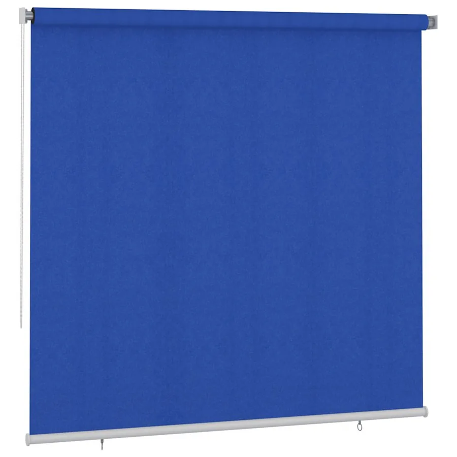 Store roulant d'extérieur 245 (l) x 230 (H) cm bleu HDPE - 2