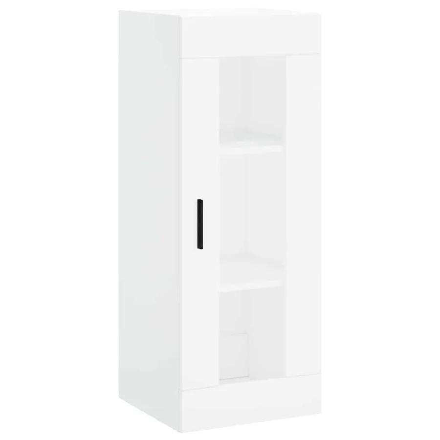 Buffet haut Blanc 34,5x34x180 cm Bois d'ingénierie - 7