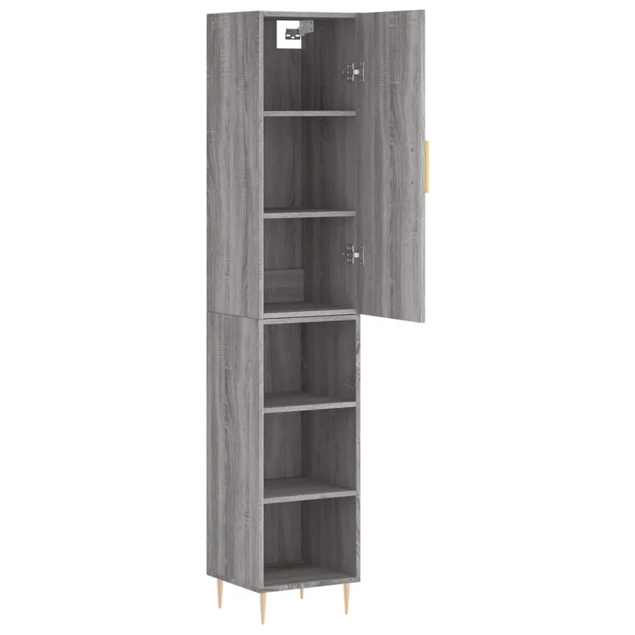 Buffet haut Sonoma gris 34,5x34x180 cm Bois d'ingénierie - 4