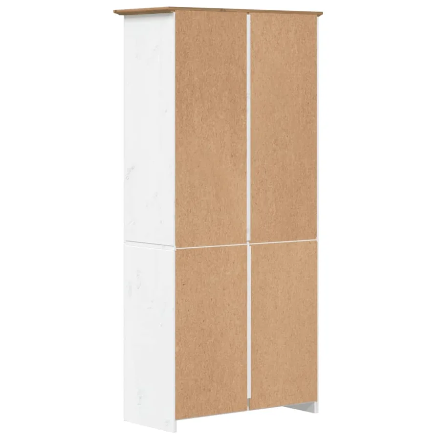 Bibliothèque BODO marron 82x40x173 cm bois pin massif 5 niveaux - 5