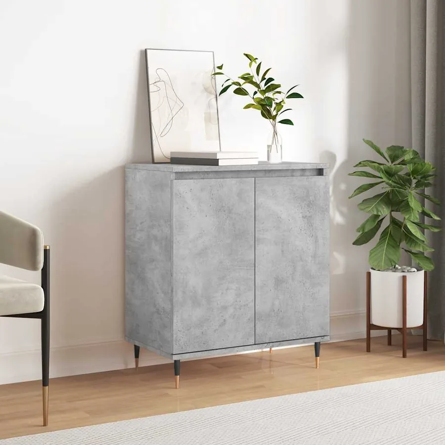 Buffet Gris béton 60x35x70 cm Bois d'ingénierie