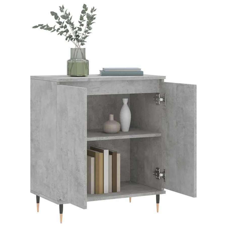 Buffet Gris béton 60x35x70 cm Bois d'ingénierie - 4
