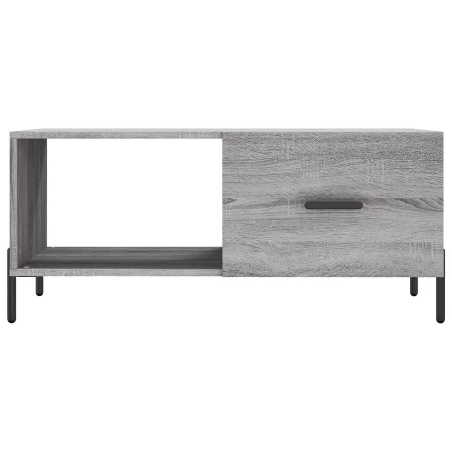 Table basse sonoma gris 90x50x40 cm bois d'ingénierie - 5