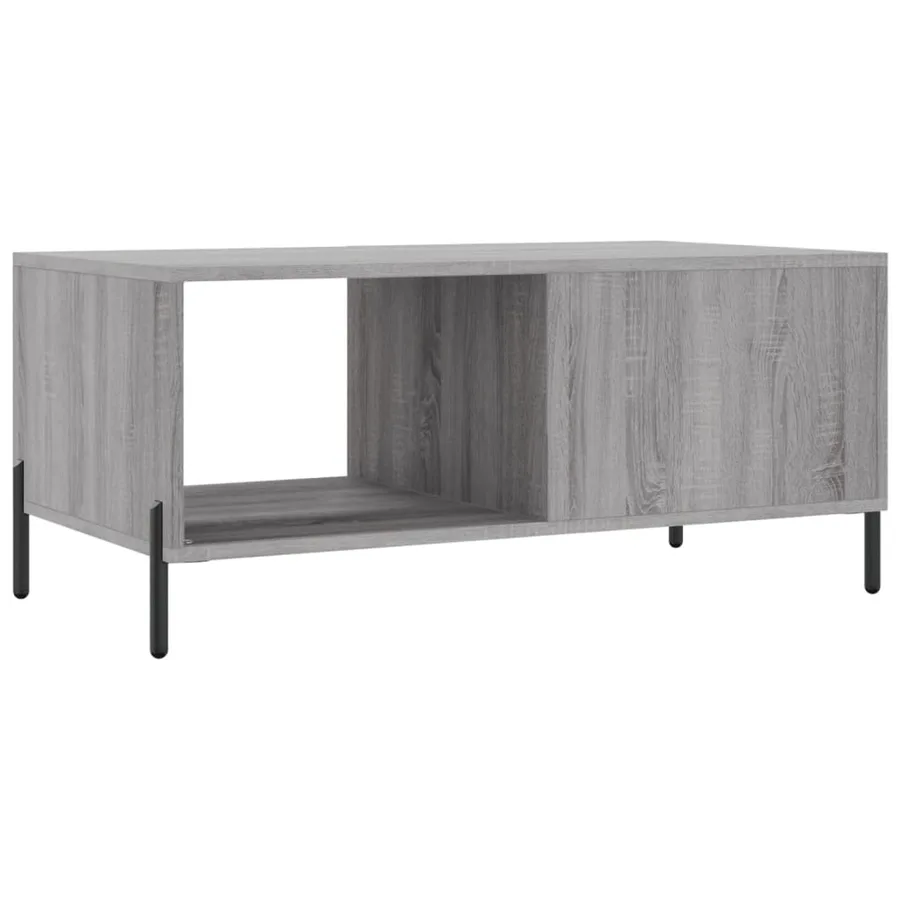 Table basse sonoma gris 90x50x40 cm bois d'ingénierie - 8