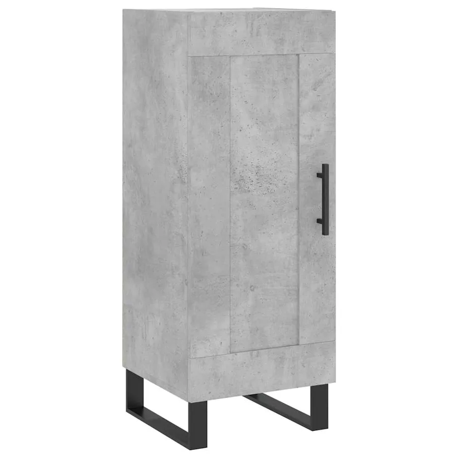 Buffet haut Gris béton 34,5x34x180 cm Bois d'ingénierie - 5