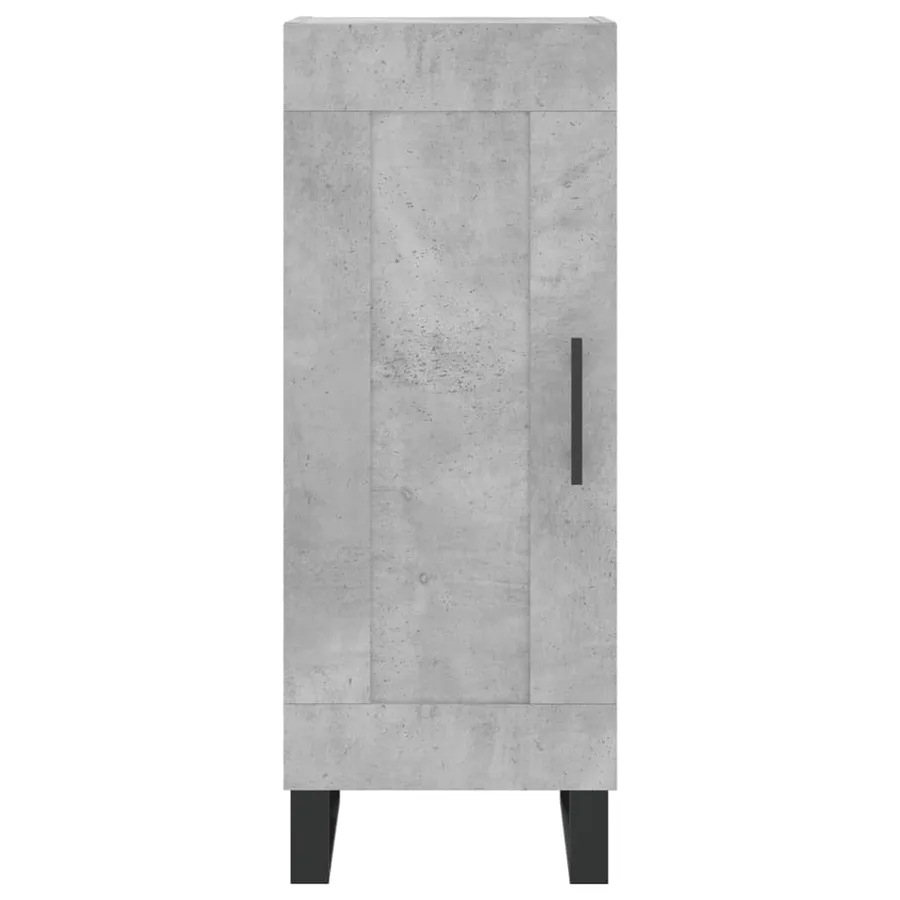 Buffet haut Gris béton 34,5x34x180 cm Bois d'ingénierie - 6