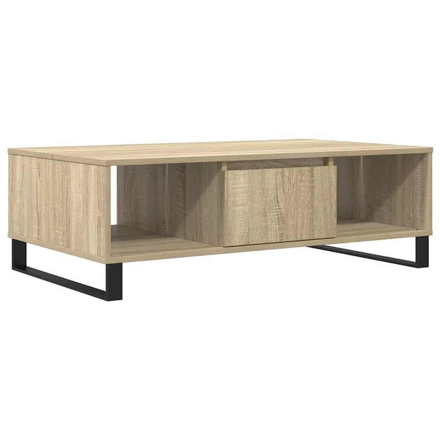 Table basse chêne sonoma 104x60x35 cm bois d'ingénierie - 2