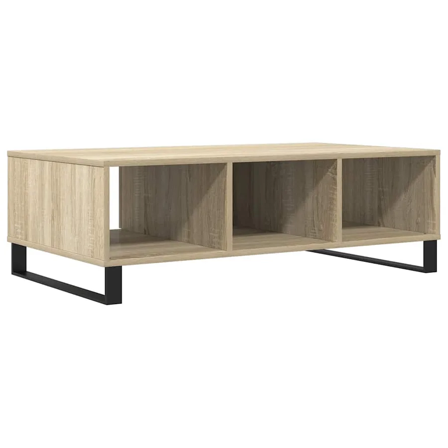 Table basse chêne sonoma 104x60x35 cm bois d'ingénierie - 7