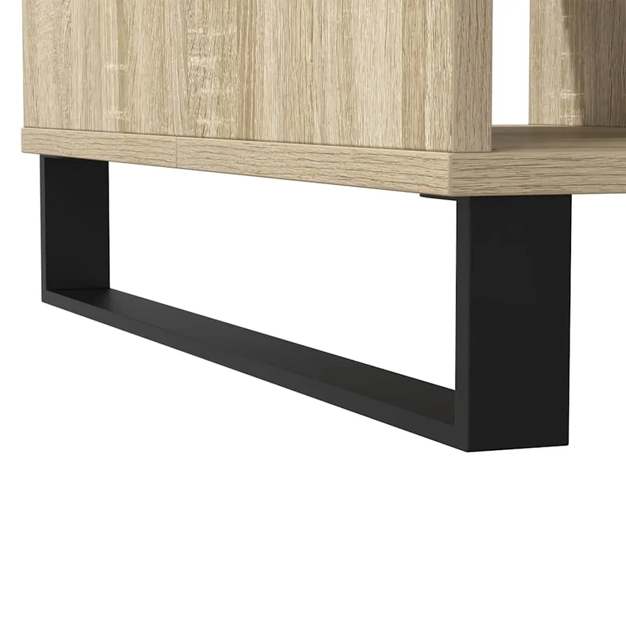 Table basse chêne sonoma 104x60x35 cm bois d'ingénierie - 8