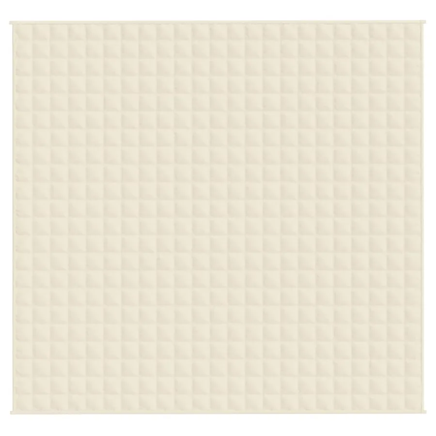 Couverture lestée Crème clair 220x230 cm 15 kg Tissu - 3