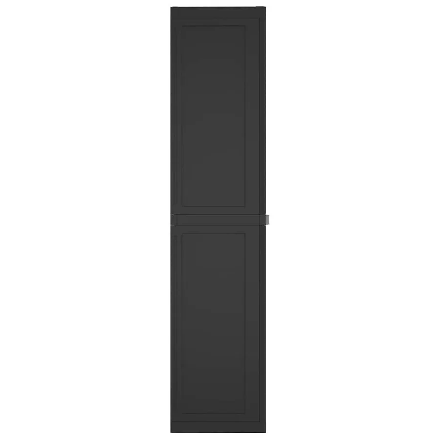 Armoire de rangement d'extérieur noir 65x37x165 cm PP - 7