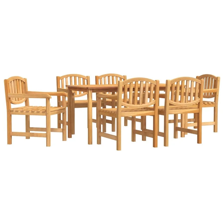 Ensemble à manger de jardin 7 pcs Bois de teck solide - 2