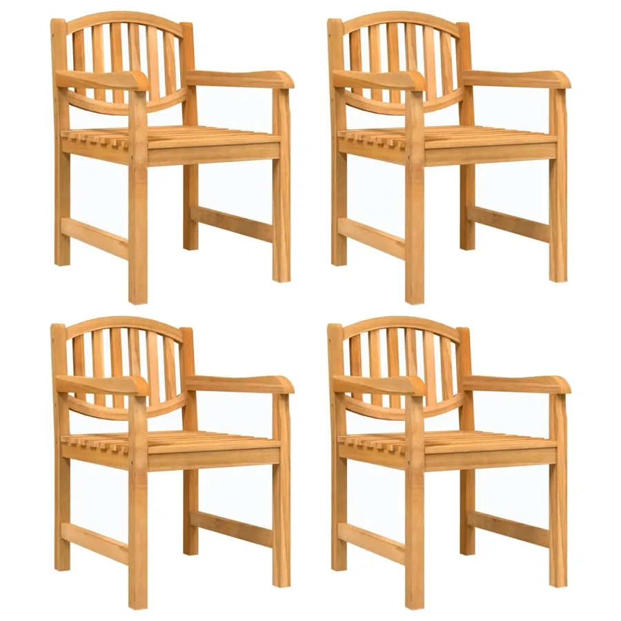 Ensemble à manger de jardin 5pcs Bois de teck massif - 3