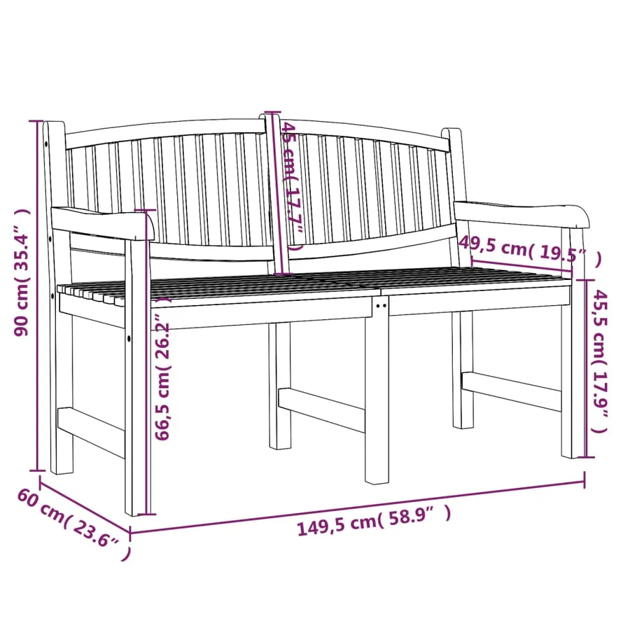 Ensemble à manger de jardin 5pcs Bois de teck massif - 12