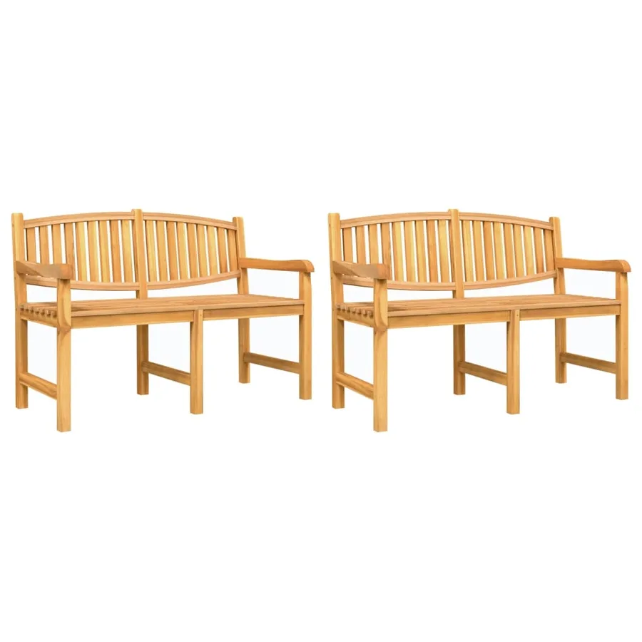 Ensemble à manger de jardin 5pcs Bois de teck massif - 6