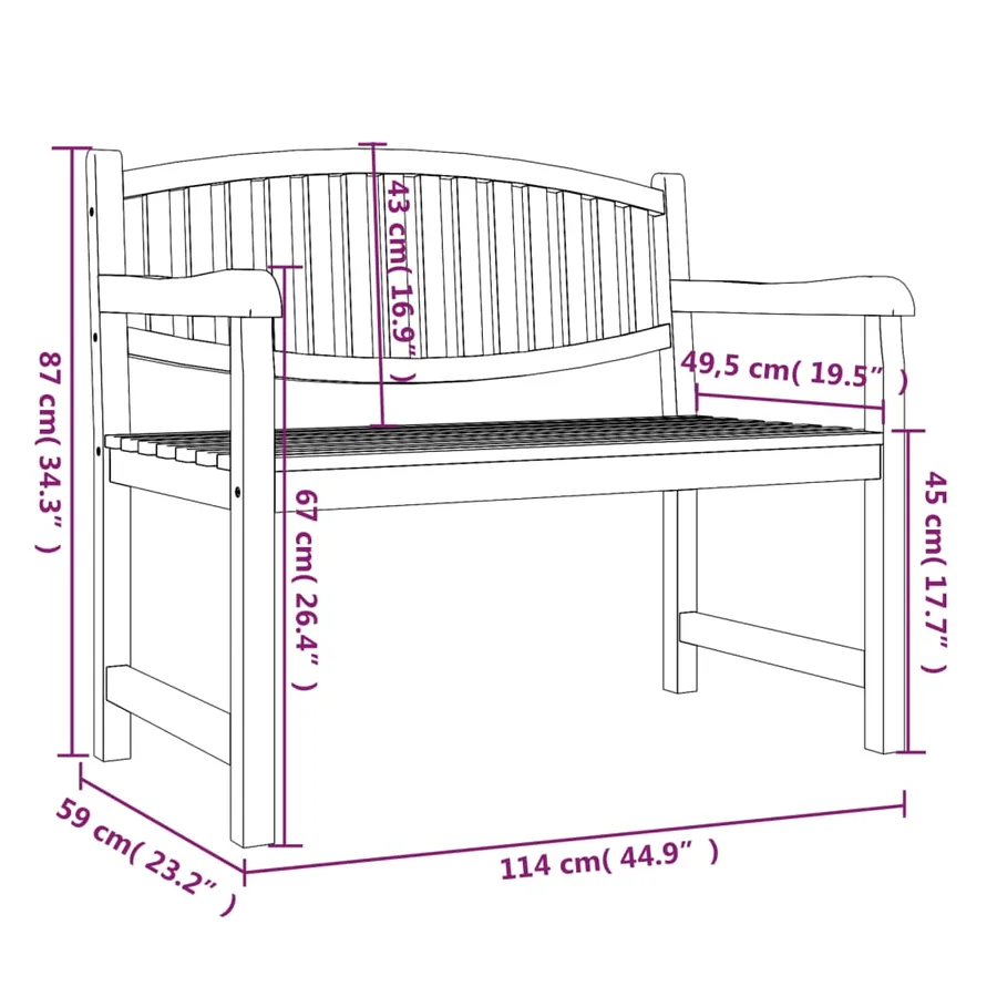 Ensemble à manger de jardin 5pcs Bois de teck massif - 12