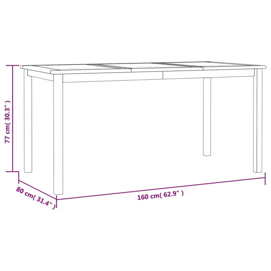 Ensemble à manger de jardin 7 pcs Bois de teck solide - 11