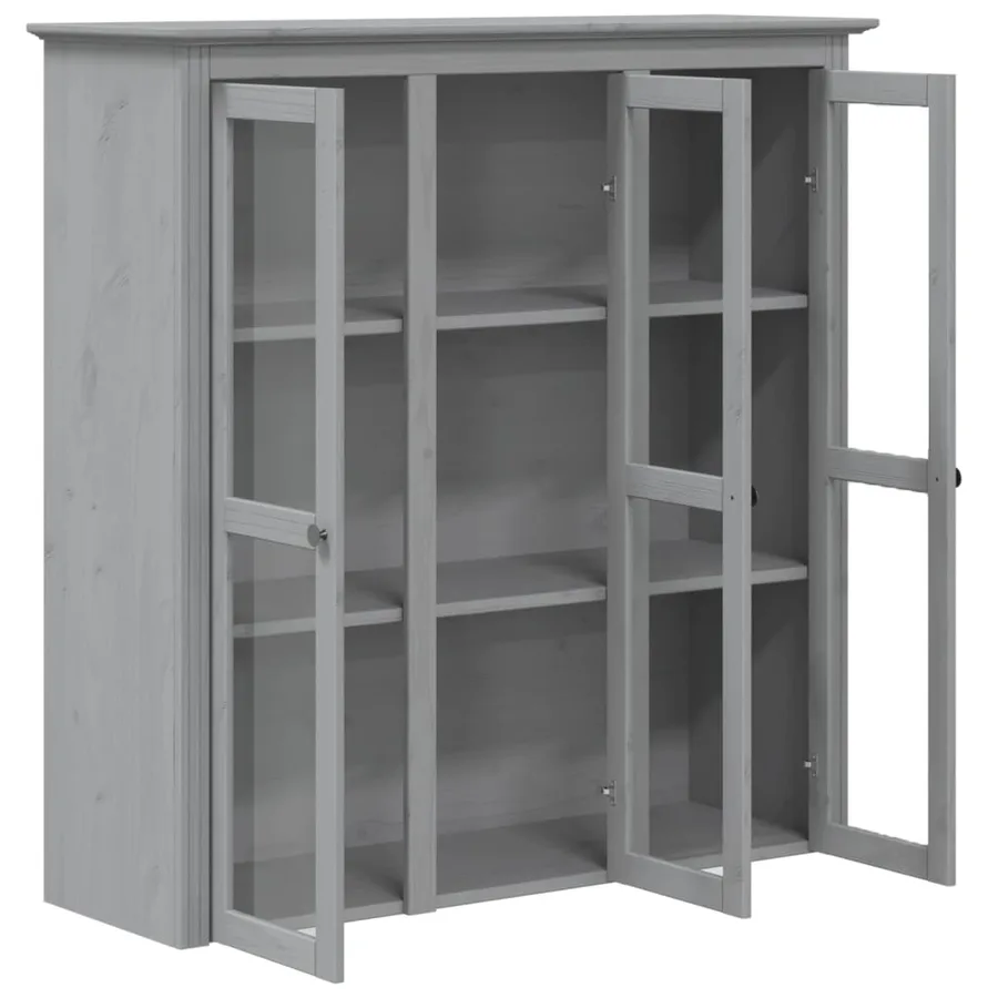 Buffet BODO gris 115,5x43x200,5 cm bois massif de pin - 5