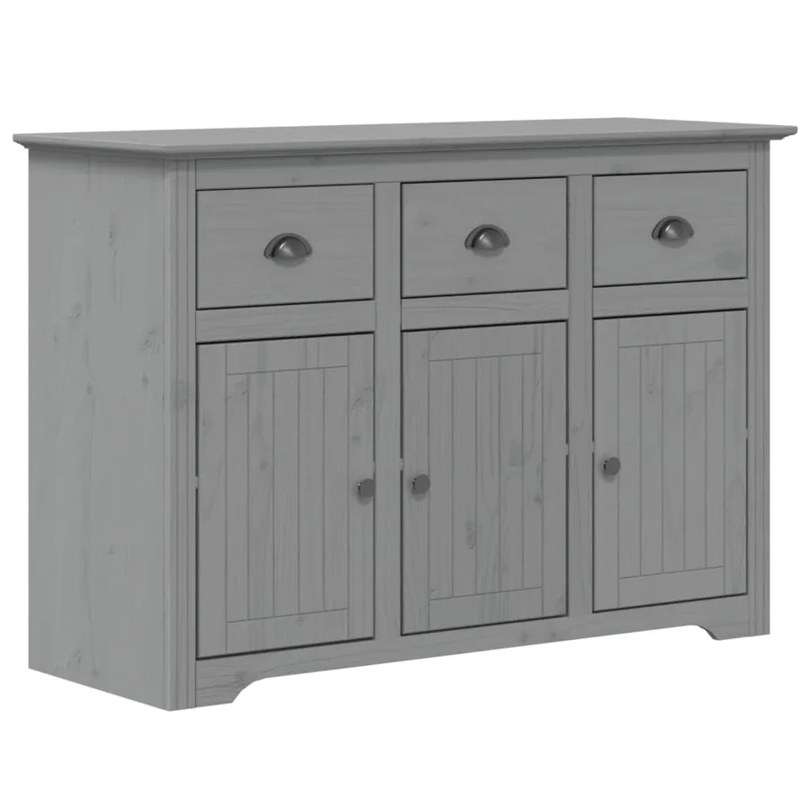Buffet BODO gris 115,5x43x200,5 cm bois massif de pin - 7
