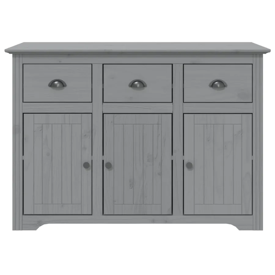 Buffet BODO gris 115,5x43x200,5 cm bois massif de pin - 8