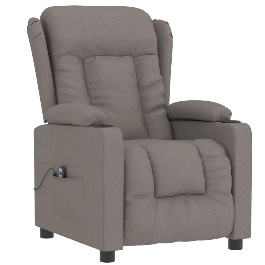 Fauteuil inclinable électrique Taupe Tissu - 3
