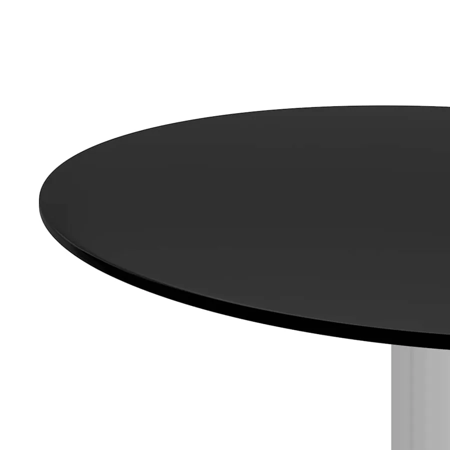 Table basse Noir 40 cm Verre trempé - 3