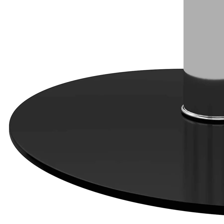 Table basse Noir 40 cm Verre trempé - 4