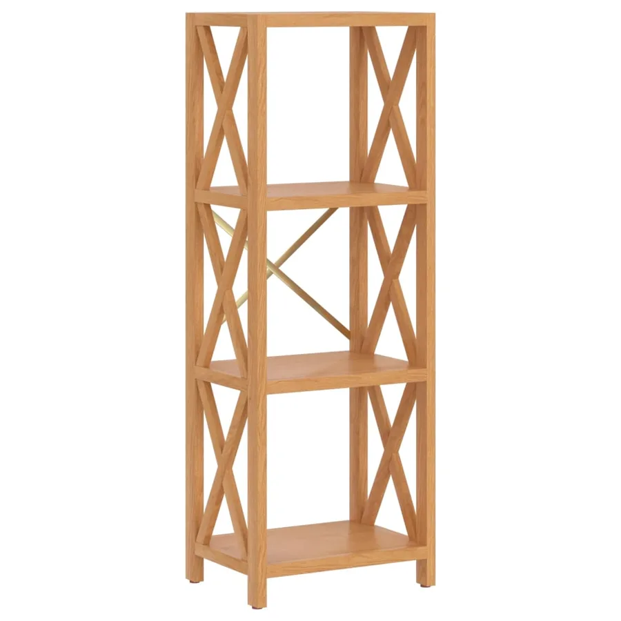 Étagère à 4 niveaux 40x30x112 cm bois de chêne massif - 2
