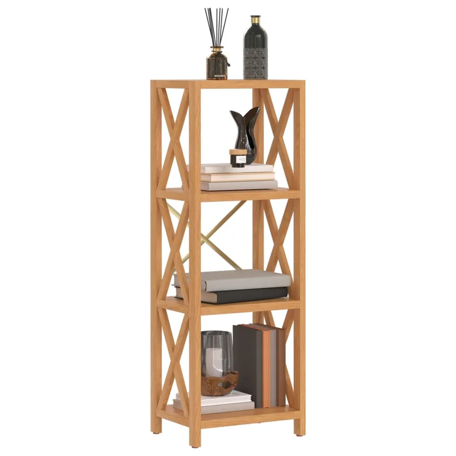 Étagère à 4 niveaux 40x30x112 cm bois de chêne massif - 3