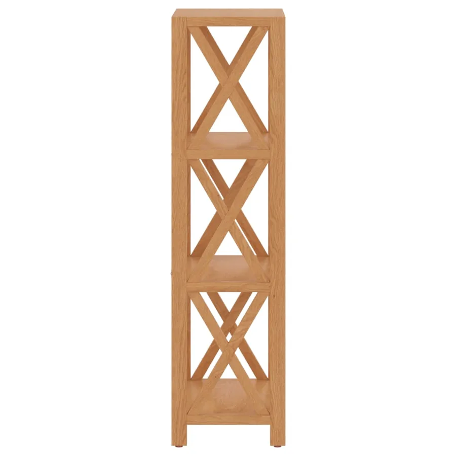 Étagère à 4 niveaux 40x30x112 cm bois de chêne massif - 5