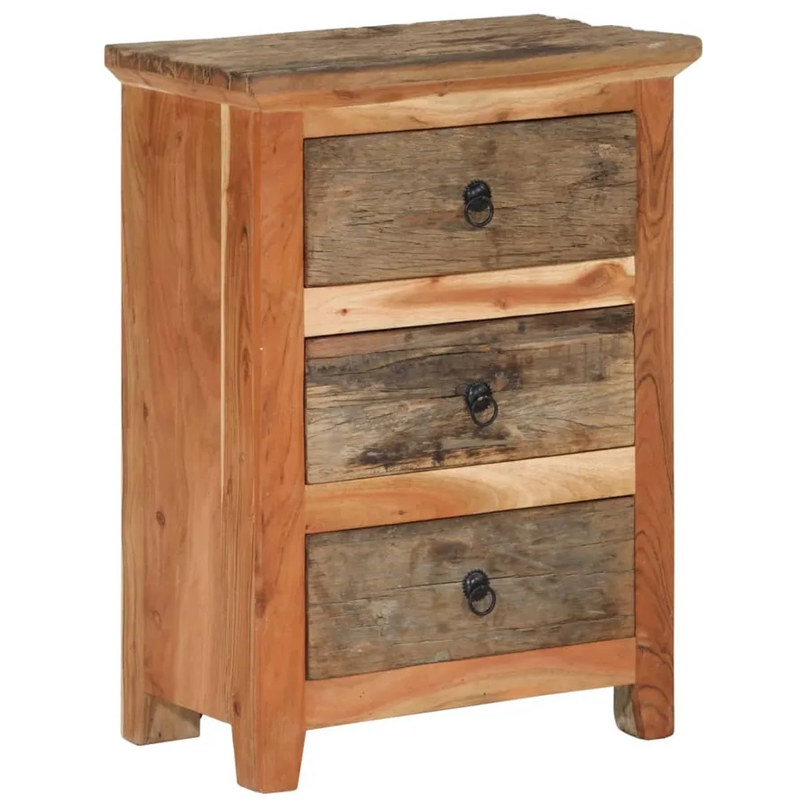 Armoire latérale 55x33x75 cm bois massif d'acacia - 2