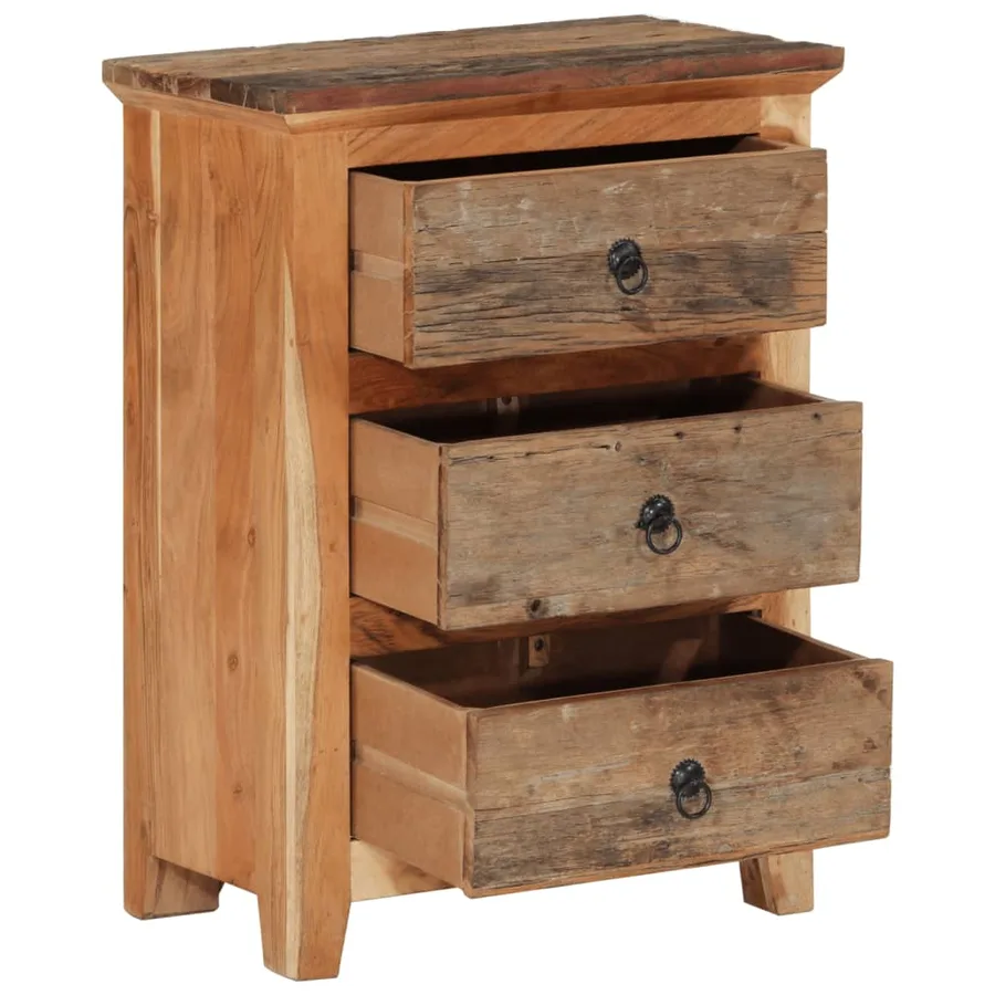 Armoire latérale 55x33x75 cm bois massif d'acacia - 3