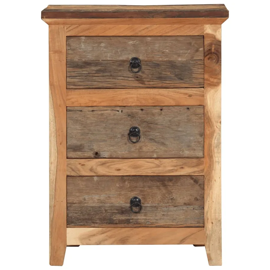 Armoire latérale 55x33x75 cm bois massif d'acacia - 4