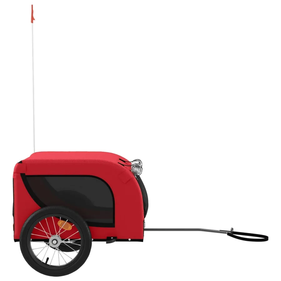 Remorque de vélo pour animaux de compagnie rouge et noir - 5