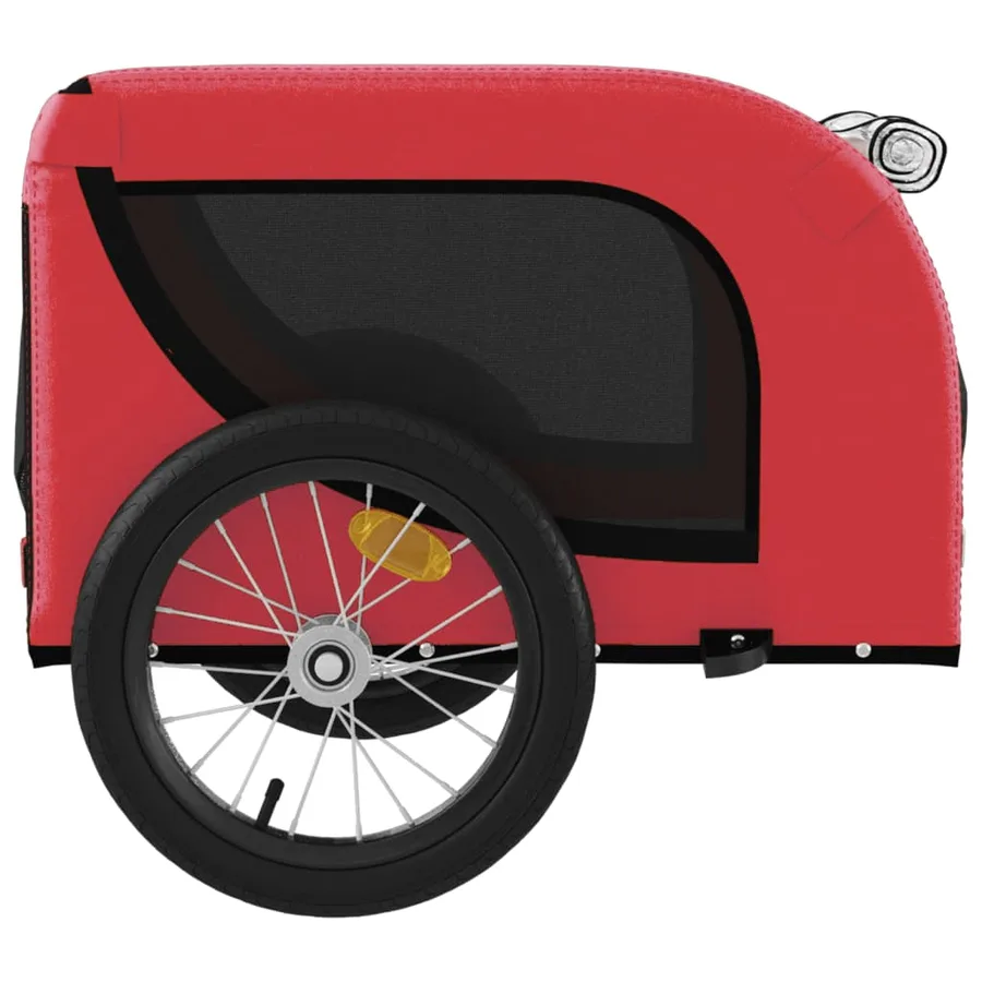 Remorque de vélo pour animaux de compagnie rouge et noir - 6